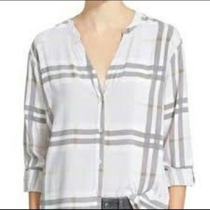 SOFT JOIE Sz XS Long Sleeve Plaid